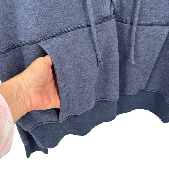 Free People Movement Believe It Lace-Up Hoodie Top Blue Size Large - Picture 6 of 8